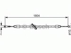 Трос, стояночная тормозная система BOSCH 1987482380 на MERCEDES-BENZ SPRINTER 5-t c бортовой платформой/ходовая часть (9