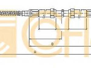 Трос, стояночная тормозная система COFLE 109037 на SKODA OCTAVIA (1U2)