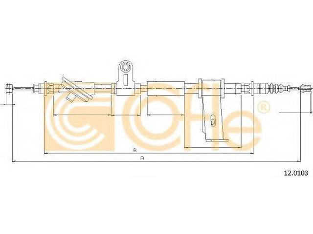 Трос, стояночная тормозная система COFLE 120103 на ALFA ROMEO BRERA (939)