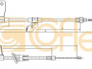 Трос, стояночная тормозная система COFLE 172122 на MITSUBISHI MIRAGE VI (Z3_A, Z2_A)
