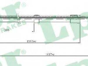 Трос, стоянкова гальмівна система LPR C0305B на VW GOLF Mk III кабріо (1E7)