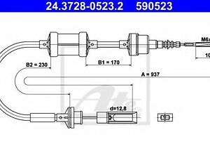 Трос, управление сцеплением ATE 24372805232 на FIAT BRAVA (182)