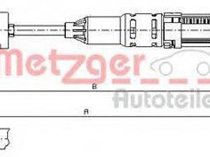 Трос, управление сцеплением METZGER 103443 на VW GOLF Mk III (1H1)