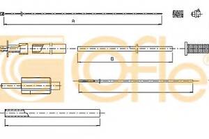 Трос акселератора (2710mm) Citroen C5 01-08, C8, Xantia, XM ,Xsara ,ZX,Peugeot 206 ,306 ,307 ,605 ,Partner 96-08