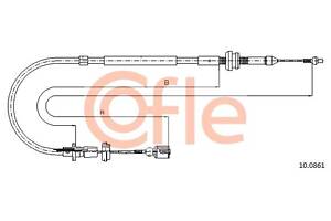 Трос акселератора VW GOLF (1H1) / VW VENTO (1H2) / SEAT IBIZA (6K1) 1989-2002 г.