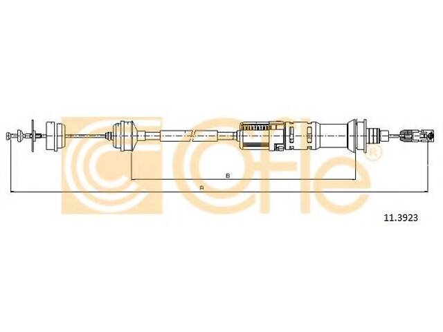 Трос автомат-сцепления Fiat Scudo, Jumpy BE4 972mm (dw8,ew10)