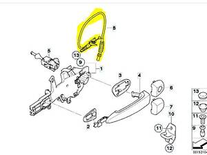 Трос двери BMW X5 E70 (2010-2013) рестайл, 51217059971