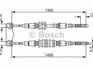 ТРОС ГАЛЬМIВНИЙ BOSCH 1987477130 на OPEL VECTRA A (86_, 87_)