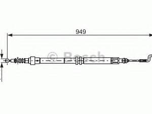 трос гальмiвний BOSCH 1987477706 на VW TRANSPORTER / CARAVELLE Mk IV автобус (70XB, 70XC, 7DB, 7DW)