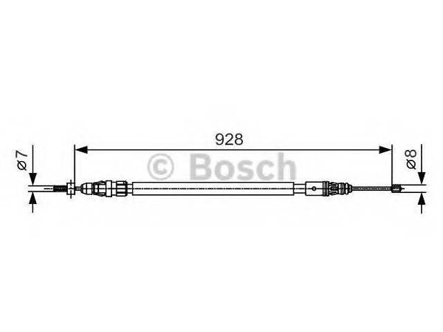 ТРОС тормозной левый BOSCH 1987482000 на CITROËN C4 Picasso I (UD_)