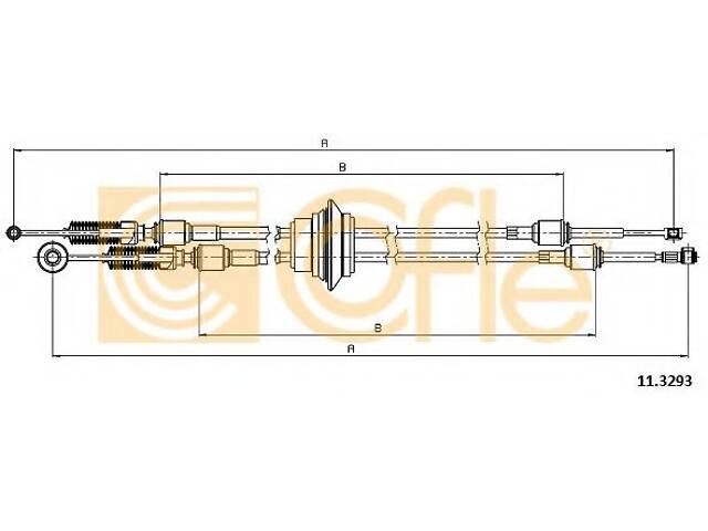 Трос КПП Fiat/Citroen/Peugeot Scudo L-900mm