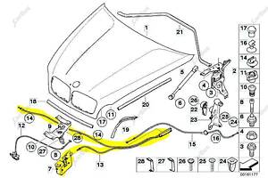 Трос открывания капота BMW X5 E70 (2010-2013) рестайл, 51237184456