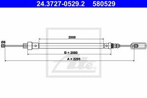 Трос ручника для моделей: CITROËN (EVASION), FIAT (ULYSSE), LANCIA (ZETA), PEUGEOT (806)