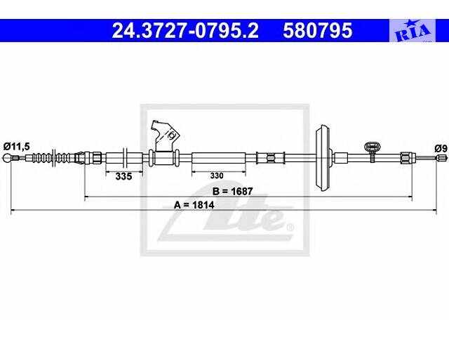 Трос ручника для моделей: CHEVROLET (CRUZE, CRUZE, CRUZE), OPEL (ASTRA, ASTRA, ASTRA, ASTRA), VAUXHALL (ASTRA, ASTRA, ASTRA, A