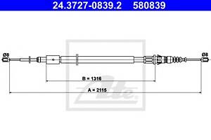 Трос ручника для моделей: CITROËN (C4), PEUGEOT (307,307)