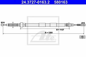 Трос ручника для моделей: FORD (GALAXY), SEAT (ALHAMBRA), VOLKSWAGEN (SHARAN)