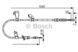 Трос ручника для моделей: MITSUBISHI (COLT, COLT), SMART (FORFOUR)