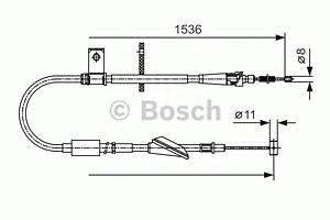 Трос ручника для моделей: OPEL (AGILA), VAUXHALL (AGILA)