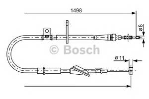 Трос ручника для моделей: OPEL (AGILA), VAUXHALL (AGILA)