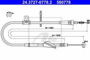 Трос ручника для моделей: OPEL (AGILA), VAUXHALL (AGILA)