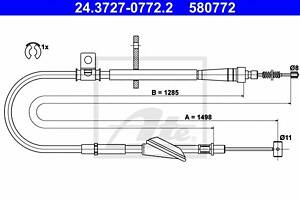 Трос ручника для моделей: OPEL (AGILA), VAUXHALL (AGILA)