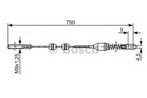 Трос ручника для моделей: OPEL (ASCONA, ASCONA,VECTRA,VECTRA), VAUXHALL (CAVALIER,CAVALIER)
