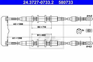 Трос ручника для моделей: OPEL (VECTRA, VECTRA), VAUXHALL (CAVALIER,CAVALIER)