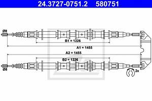 Трос ручника для моделей: OPEL (VECTRA, VECTRA,VECTRA), VAUXHALL (VECTRA,VECTRA,VECTRA)