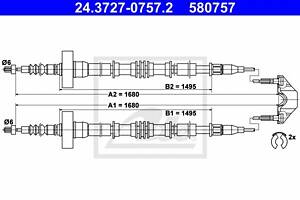 Трос ручника для моделей: OPEL (ZAFIRA), VAUXHALL (ZAFIRA)