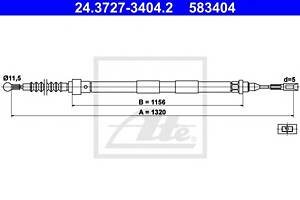 Трос ручника для моделей: SEAT (ALHAMBRA), VOLKSWAGEN (SHARAN)