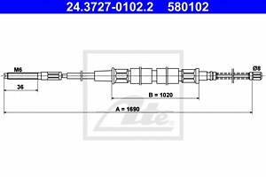 Трос ручника для моделей: VOLKSWAGEN (JETTA, SCIROCCO, SCIROCCO, GOLF, GOLF)