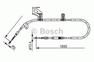 Трос ручника для моделей: VOLKSWAGEN (PASSAT, PASSAT,PASSAT,PASSAT), VW (SVW) (PASSAT)