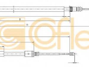 Трос ручника COFLE 106791 на RENAULT LAGUNA II (BG0/1_)