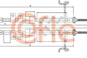 Трос ручника FORD TOURNEO CONNECT / FORD TRANSIT CONNECT (P65_, P70_, P80_) 2002-2013 г.