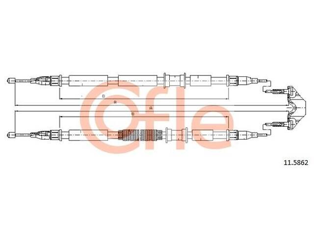 Трос ручника OPEL ASTRA G (T98) / OPEL ZAFIRA A (T98) 1998-2009 г.