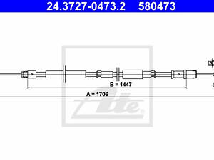 Трос ручного DB209-318, L=R 06-