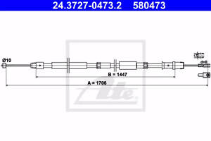 Трос ручного DB209-318, L=R 06-