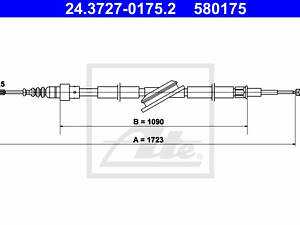 Трос ручного тормоза ATE 24372701752