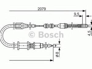 Трос ручного тормоза BOSCH 1987477141 на OPEL VECTRA A Наклонная задняя часть (88_, 89_)