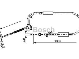 Трос ручного тормоза BOSCH 1987477223