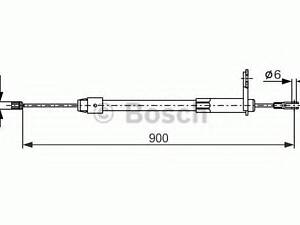 Трос ручного тормоза BOSCH 1987477847 на MERCEDES-BENZ C-CLASS седан (W203)