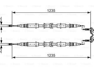 Трос ручного гальма BOSCH 1987477869