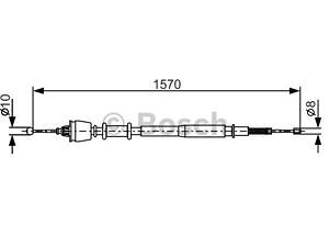 Трос ручного гальма BOSCH 1987477885