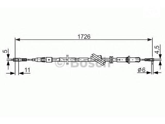 Трос ручного тормоза BOSCH 1987477897 на MERCEDES-BENZ E-CLASS T-Model (S211)