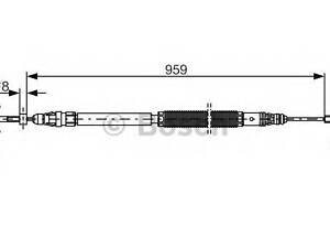 Трос ручного тормоза BOSCH 1987482001 на CITROËN C4 Picasso I (UD_)