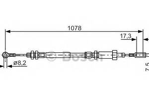 Трос ручного гальма BOSCH 1987482002 на FIAT DUCATO c бортовой платформой/ходовая часть (244)