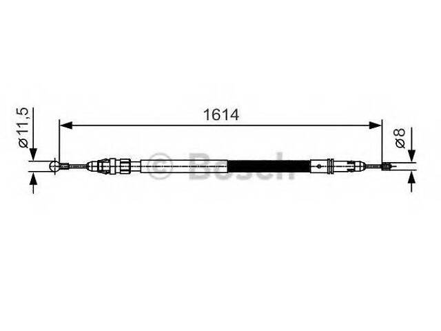 Трос ручного тормоза BOSCH 1987482007 на CITROËN DISPATCH