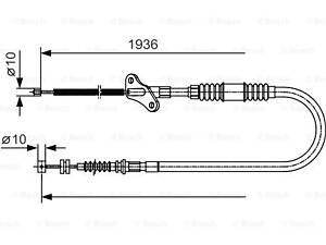 Трос ручного тормоза BOSCH 1987482111