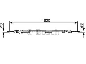 Трос ручного гальма BOSCH 1987482116