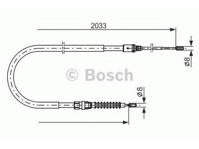 Трос ручного гальма BOSCH 1987482190 на CITROËN C4 II (B7)